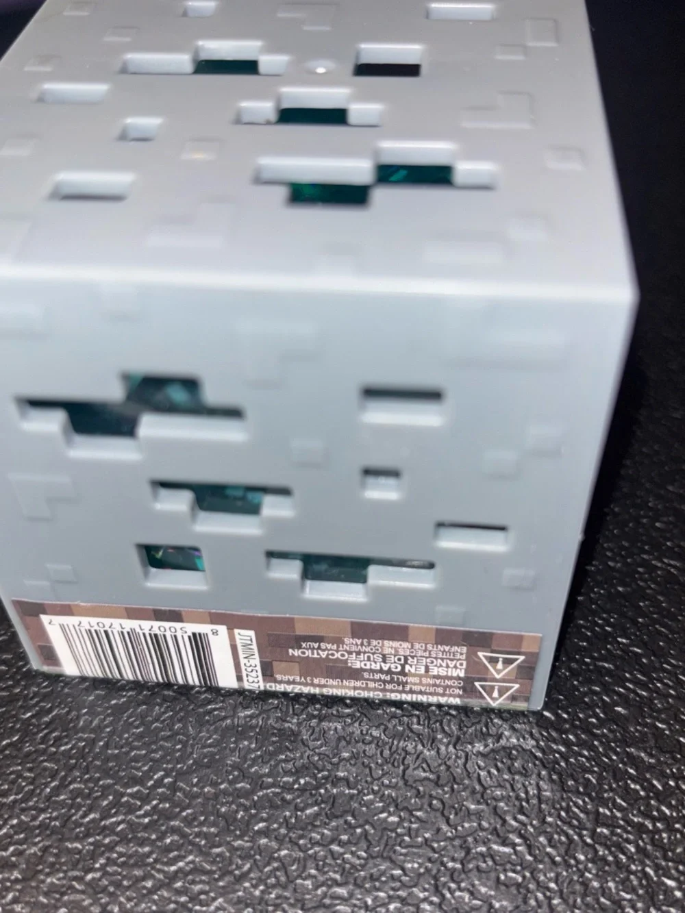 Minecraft Squishy Cube Toy - Teal Glitter Insert